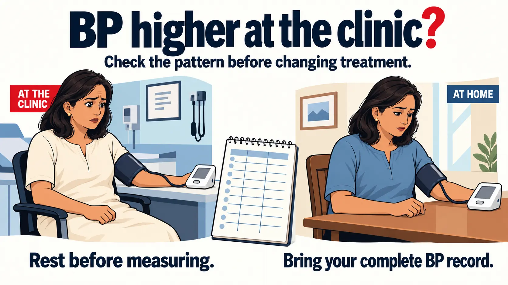 Why is my blood pressure higher at the clinic than at home?