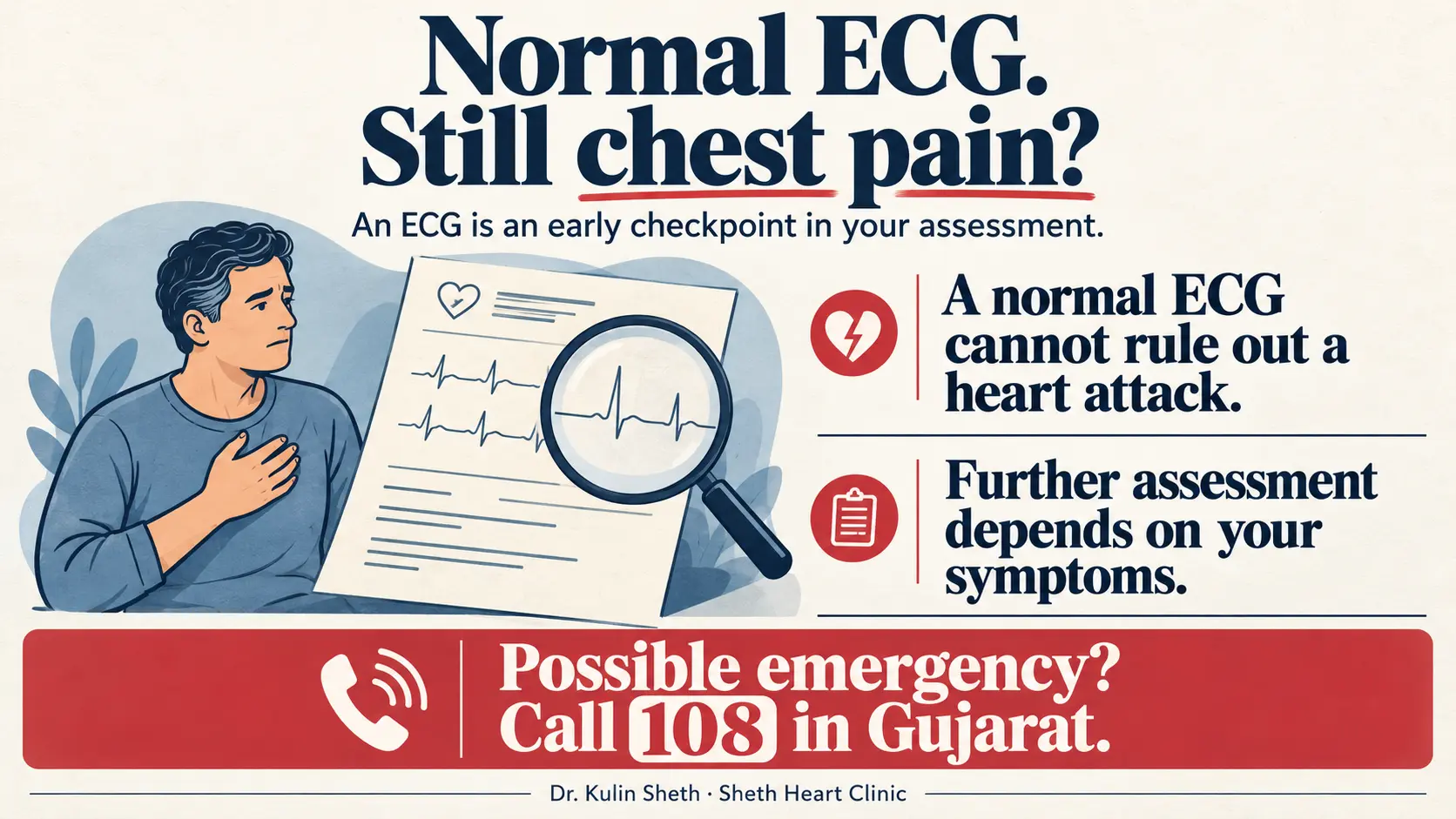 My ECG is normal. Could my chest pain still be heart-related?